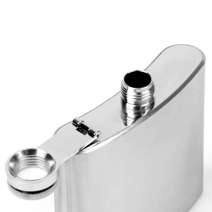 Фляжка для алкоголя 150 мл, нержавеющая сталь, подарочная, армейская, 5 oz